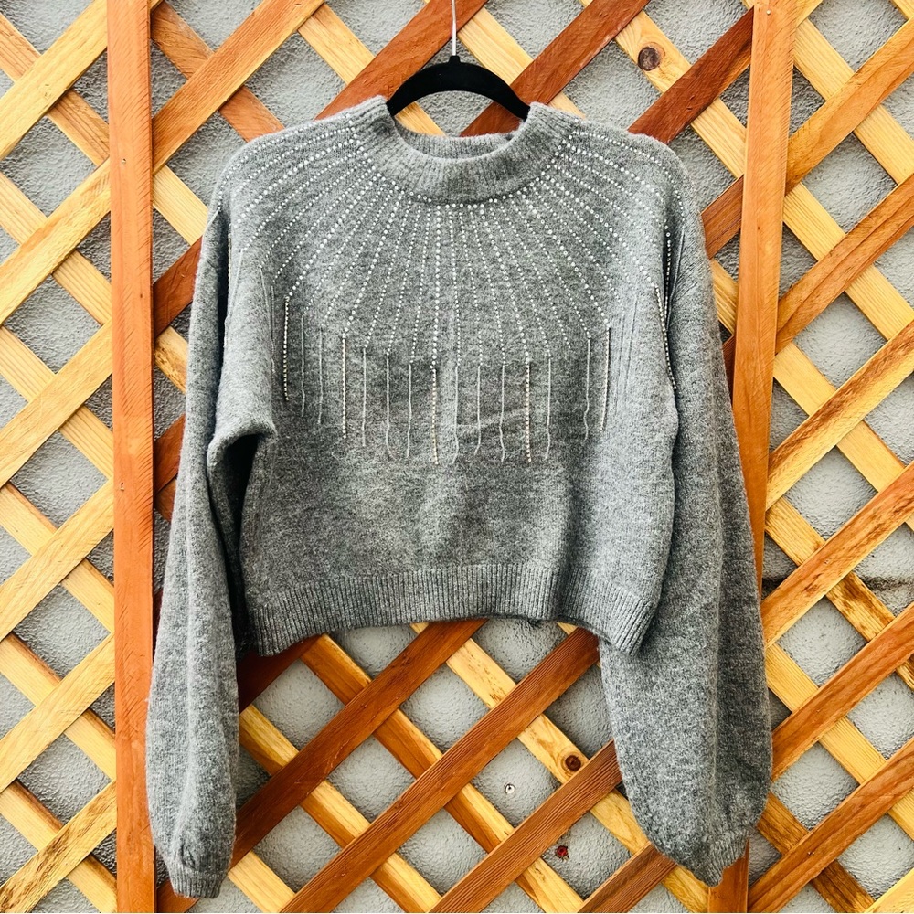 Zara Beaded Fringe Sweater